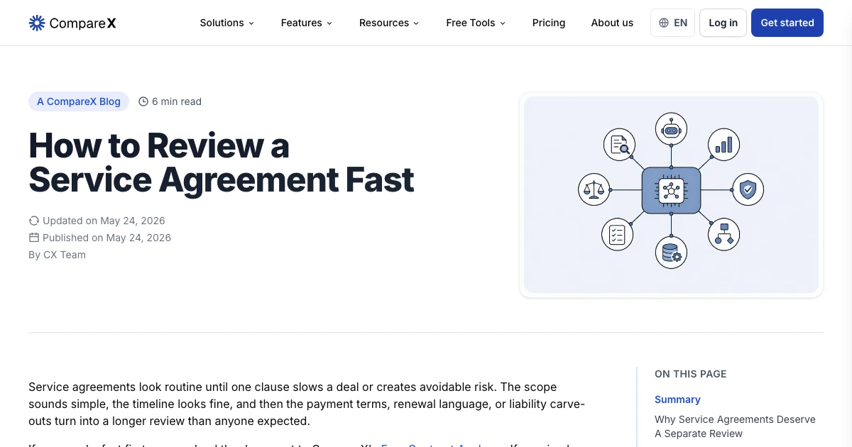 Comparex How to Review a Service Agreement Faster | CompareX