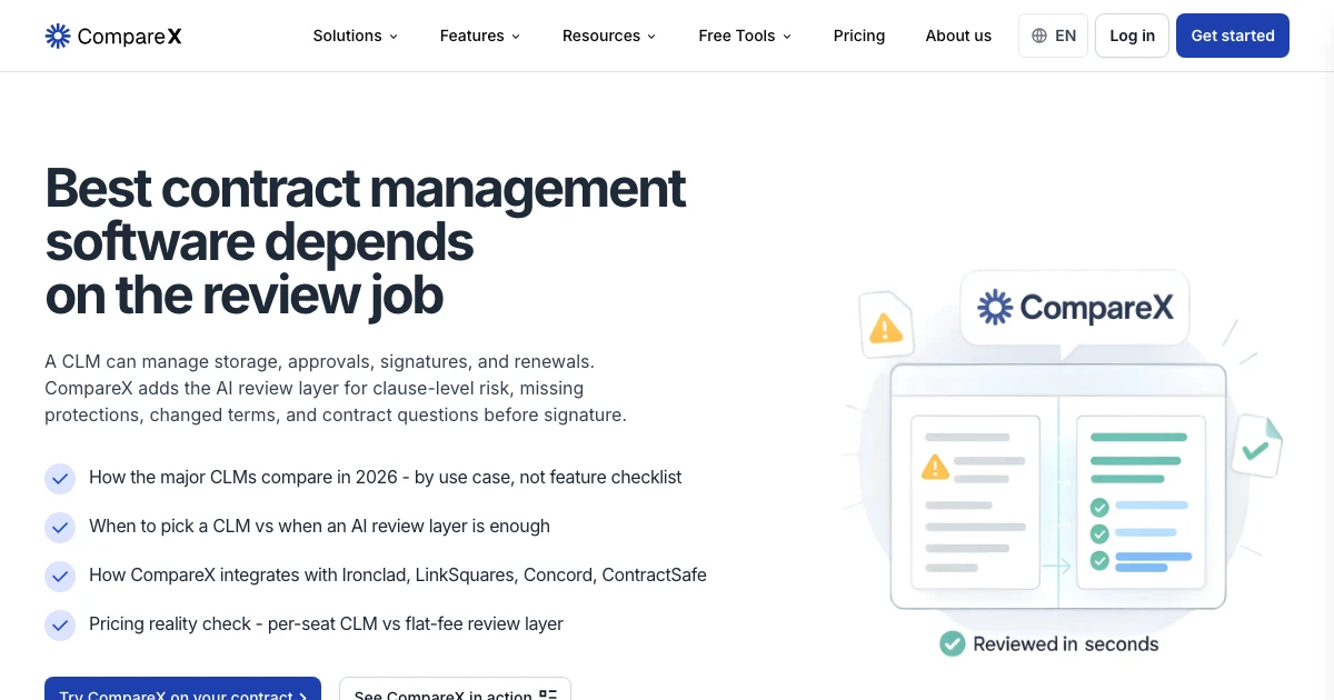 Comparex Best Contract Management Software: Review Layer | CompareX